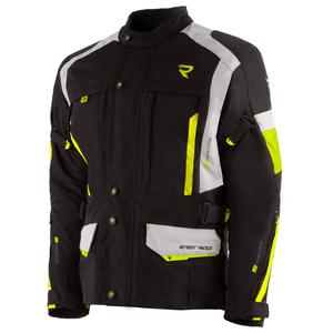 Street Racer Hilax zwart-grijs-fluo gele motorjas