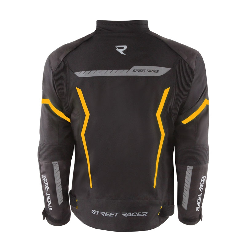 Street Racer Flex Air motorjas zwart-oranje