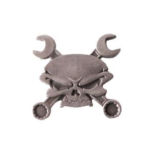 Schedelbadge met sleutels