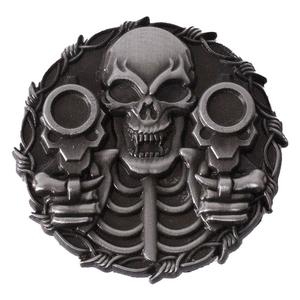Schedelbadge met pistolen