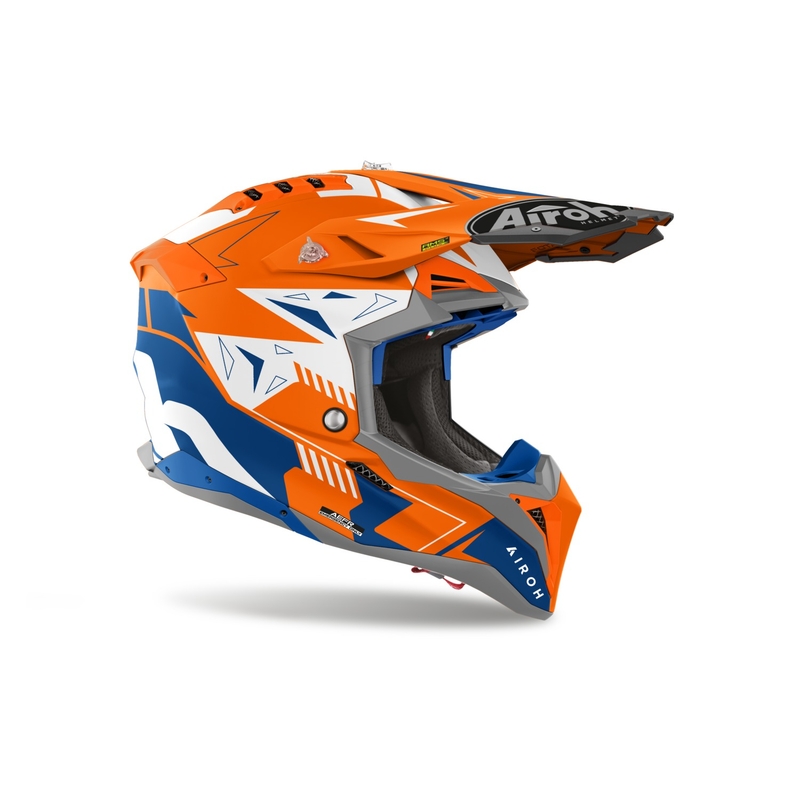 Crosshelm Airoh Aviator 3 Spin fluo oranje mat