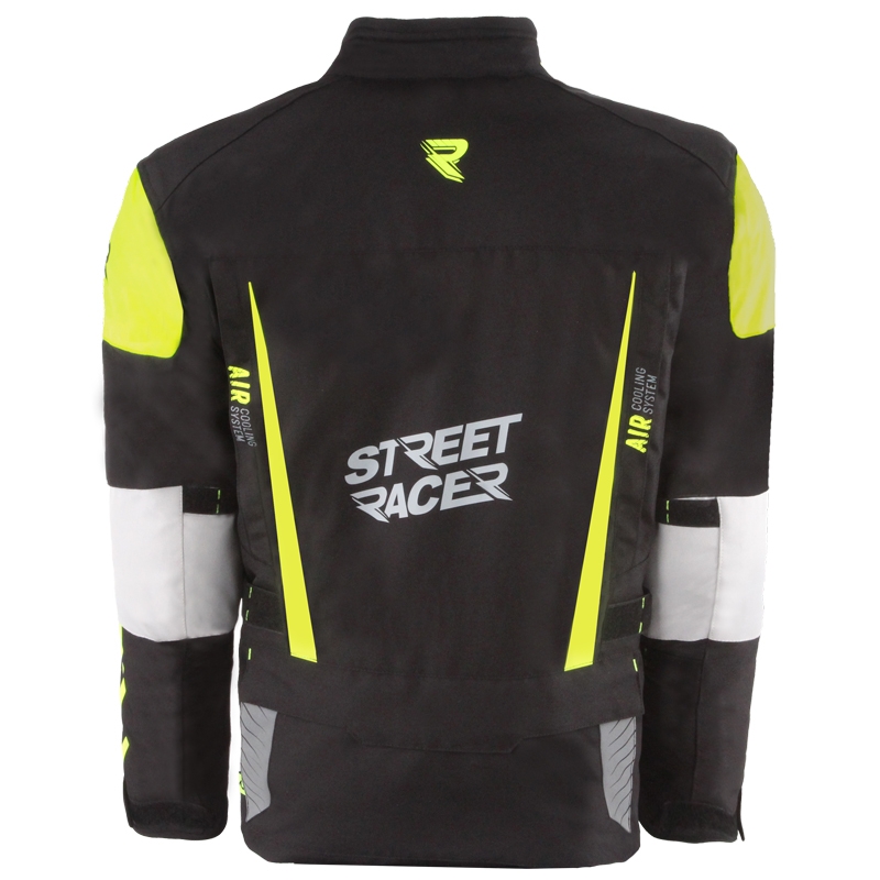 Street Racer All Season Motorjack Zwart-Fluo Geel