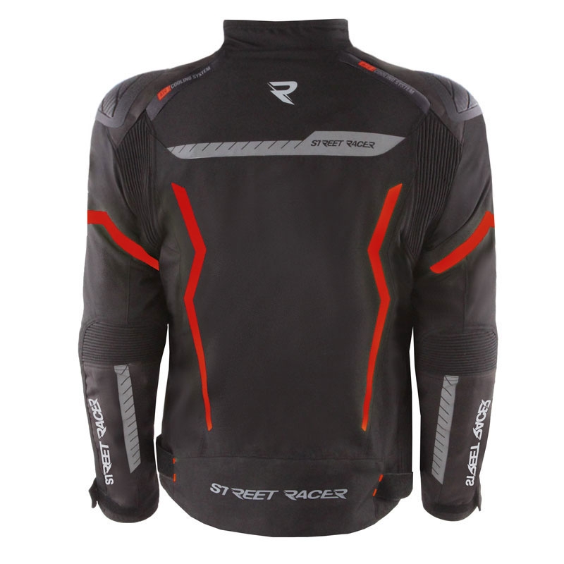 Street Racer Flex EVO motorjas zwart en rood