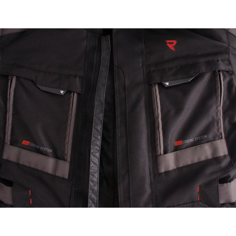 Street Racer Rocket zwart-grijs-rode motorjas