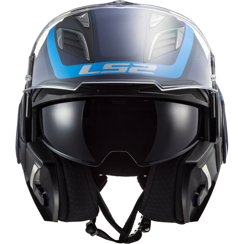 Překlápěcí přilba na motorku LS2 FF900 Valiant II Orbit modrá (KOPIE)