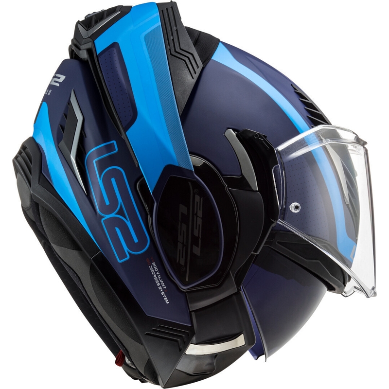 Překlápěcí přilba na motorku LS2 FF900 Valiant II Orbit modrá (KOPIE)