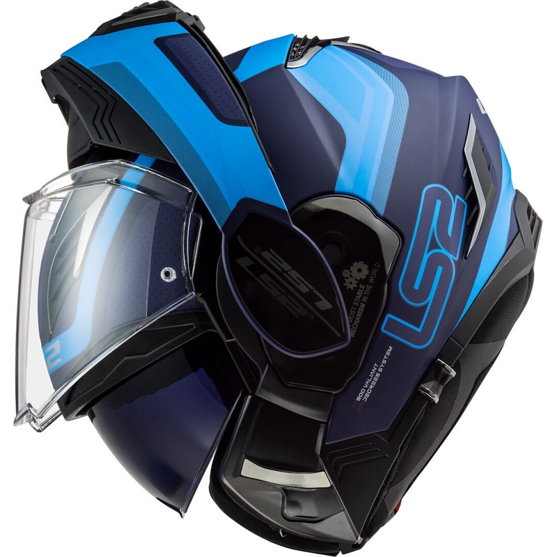Překlápěcí přilba na motorku LS2 FF900 Valiant II Orbit modrá (KOPIE)