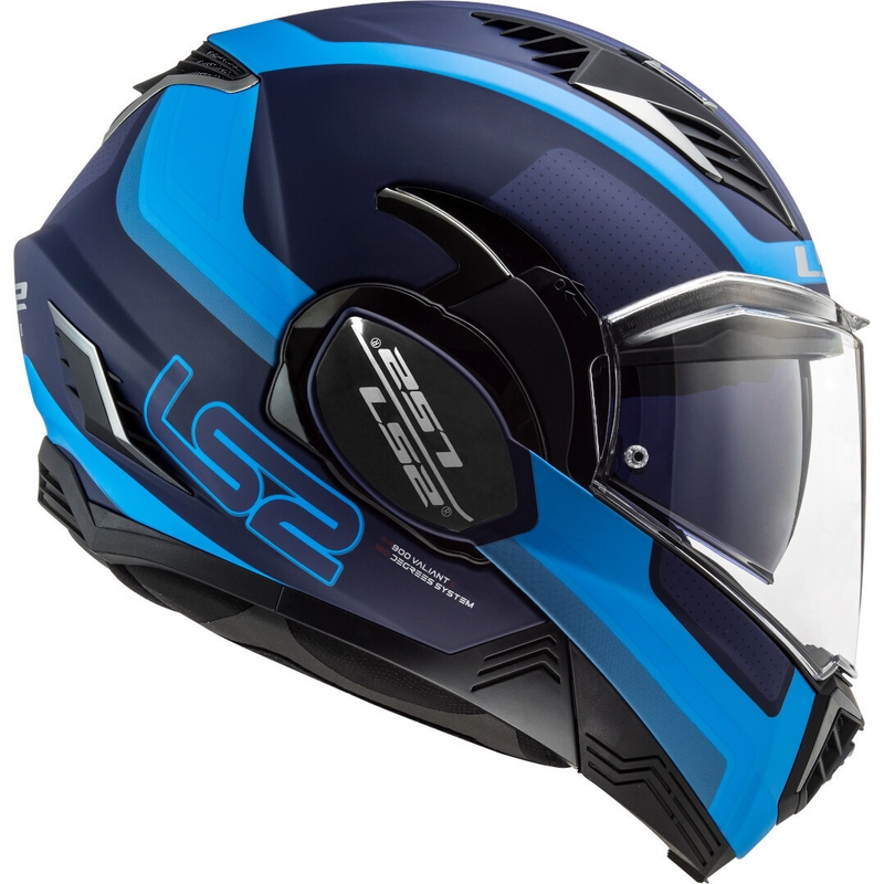 Překlápěcí přilba na motorku LS2 FF900 Valiant II Orbit modrá (KOPIE)