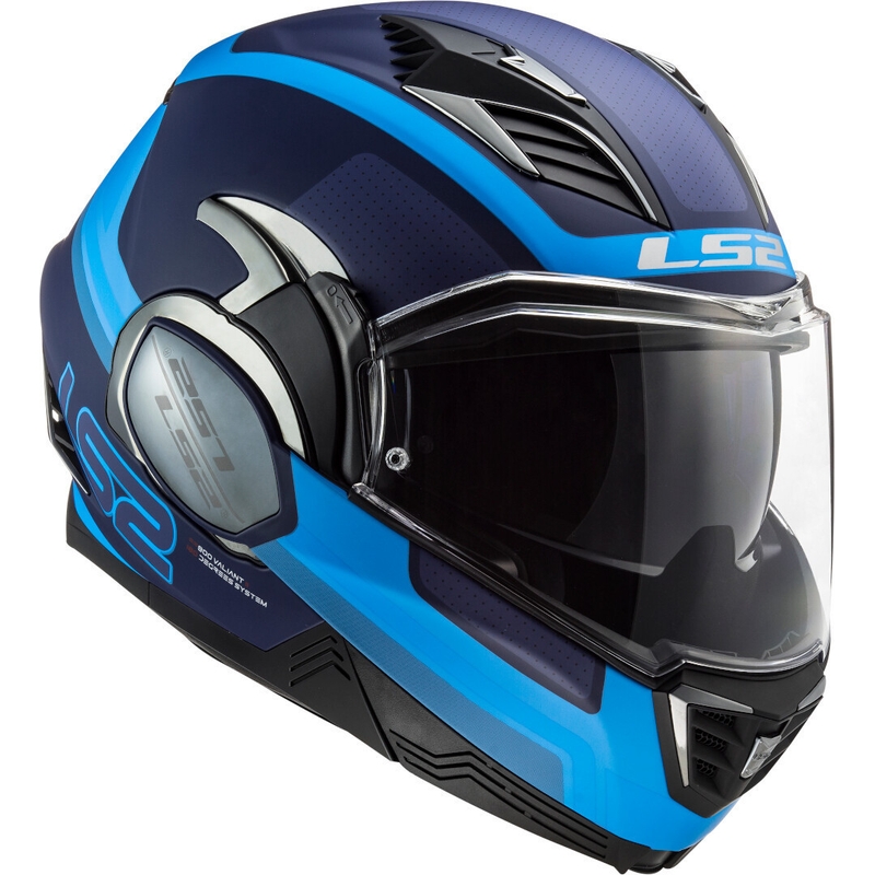Překlápěcí přilba na motorku LS2 FF900 Valiant II Orbit modrá (KOPIE)