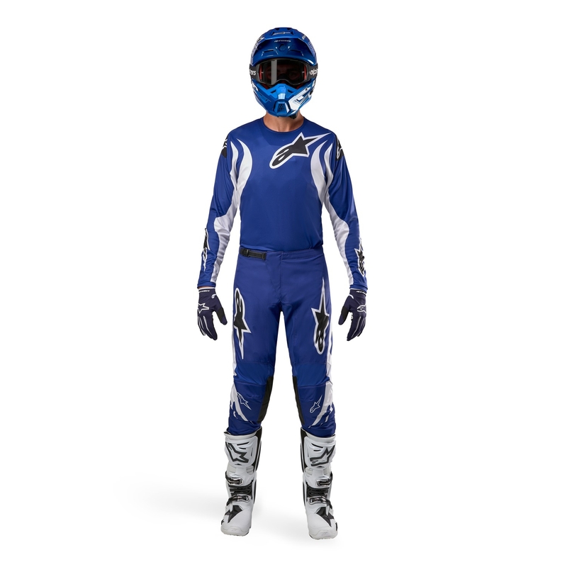 Alpinestars Fluid Lucent motocross shirt blauw-wit-zwart
