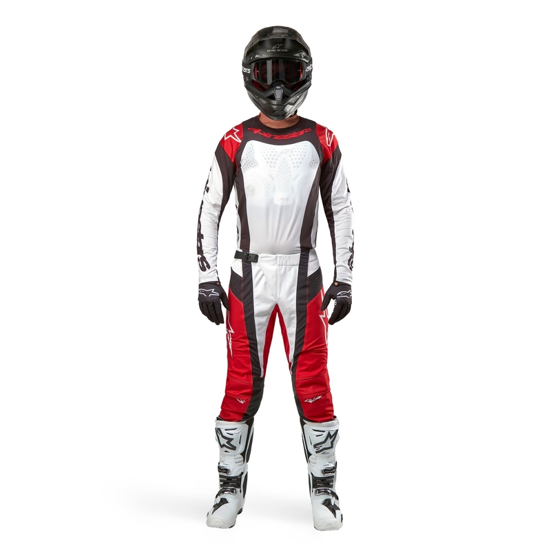 Alpinestars Techstar Ocuri motocross shirt rood-wit-zwart