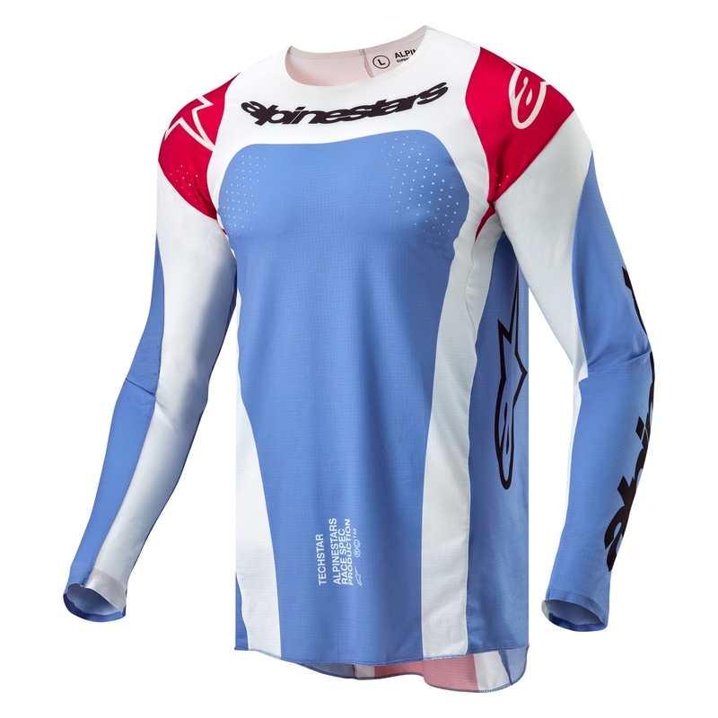 Alpinestars Techstar Ocuri motocross shirt blauw-wit-rood