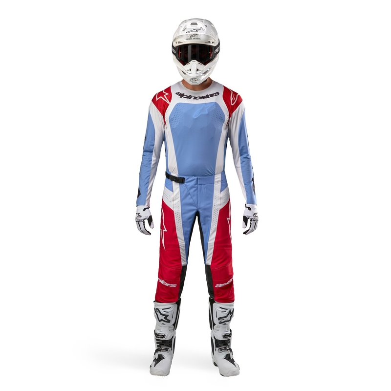 Alpinestars Techstar Ocuri motocross shirt blauw-wit-rood