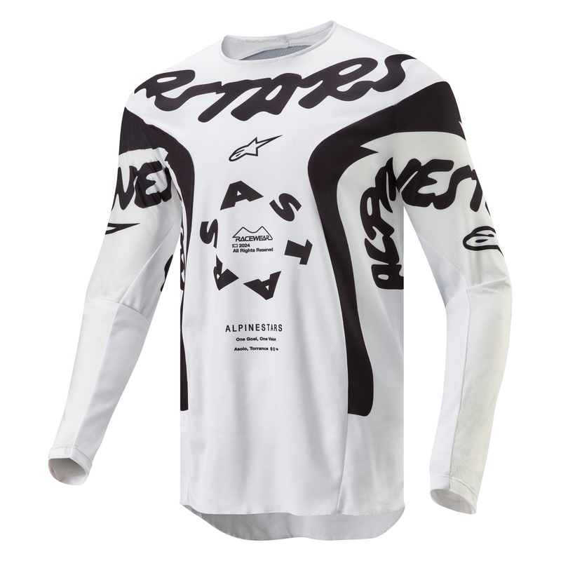 Alpinestars Racer Hana motorcross shirt wit-zwart