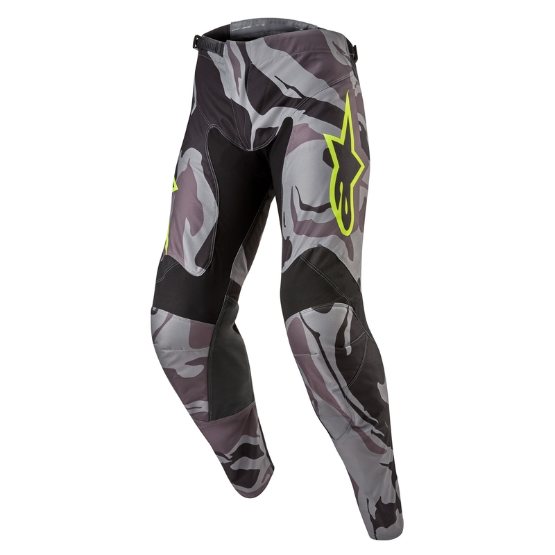 Alpinestars Racer Tactical motocrossbroek grijs camo-fluo geel-zwart