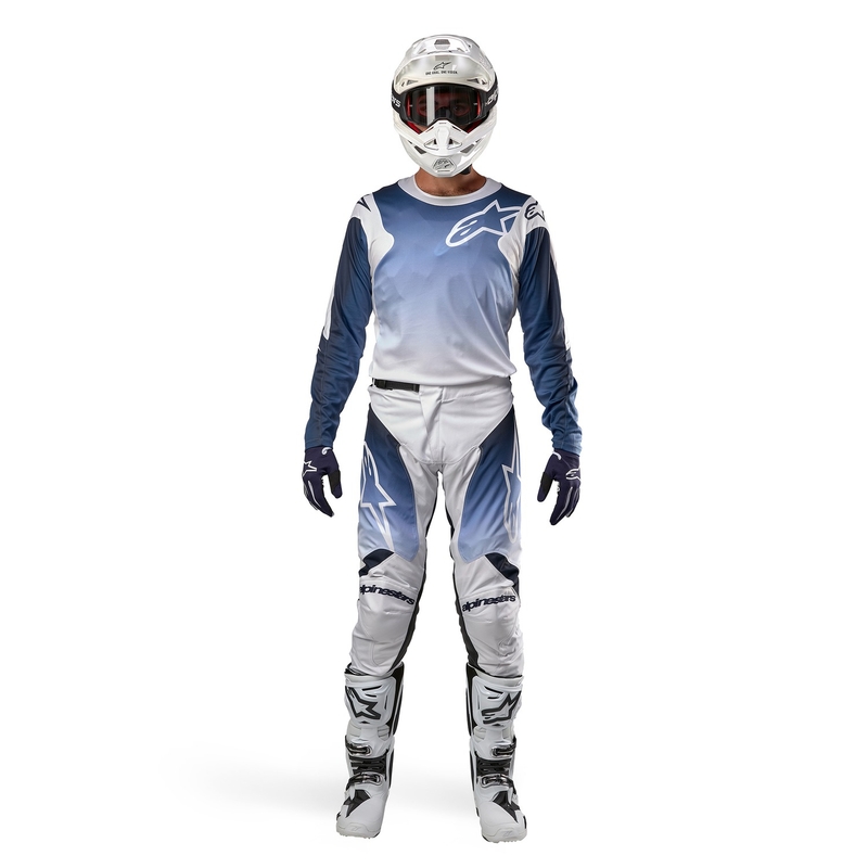 Alpinestars Racer Hoen Motorcross Broek Blauw Wit