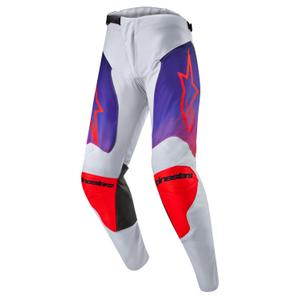 Alpinestars Racer Hoen Motorcross Broek grijs-blauw-oranje