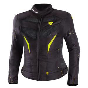 Dames Motorjas Street Racer Rose Zwart-Fluo Geel