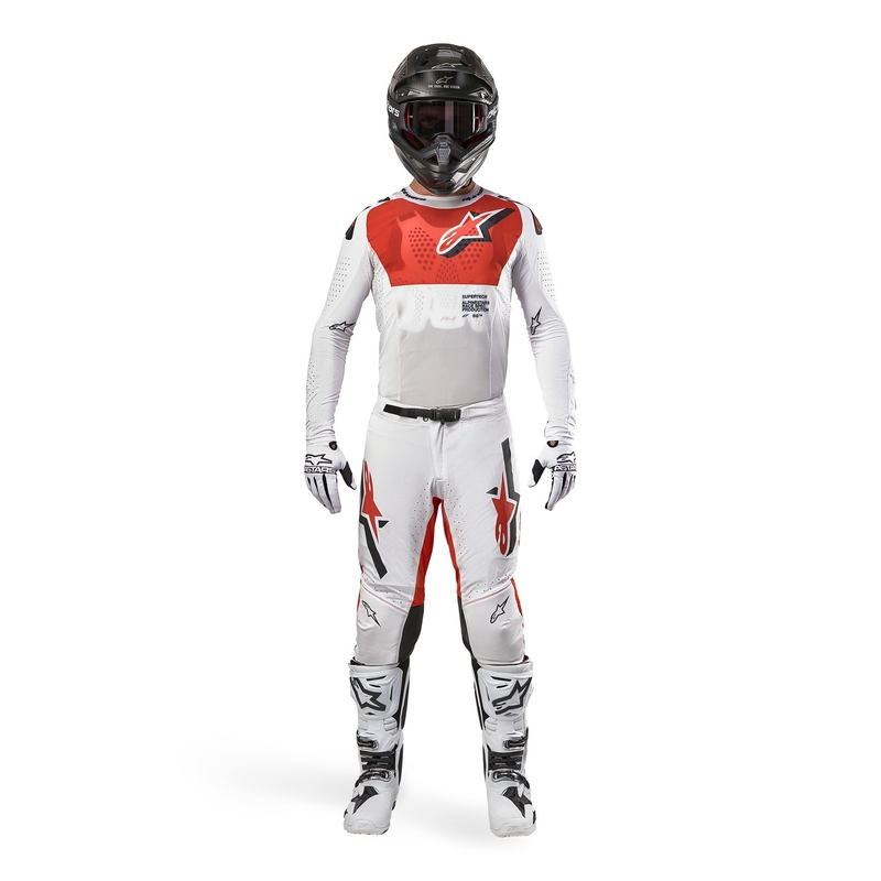 Alpinestars Supertech Ward Motorcrossbroek wit en oranje