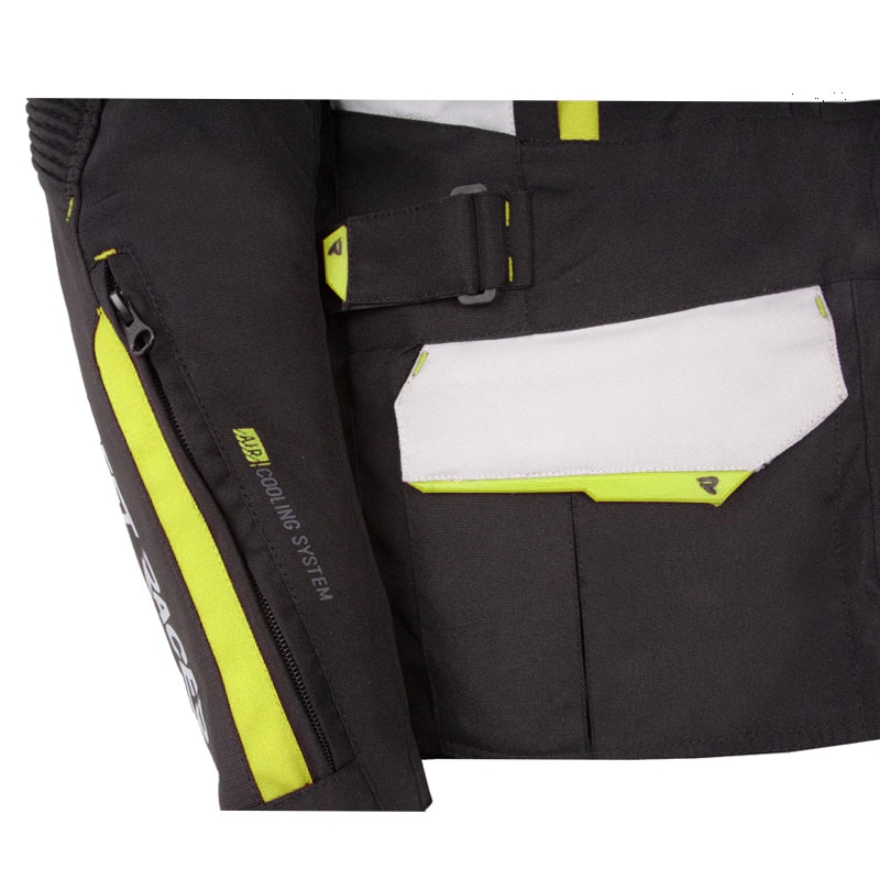 Street Racer Hilax motorjack zwart-grijs-fluogeel
