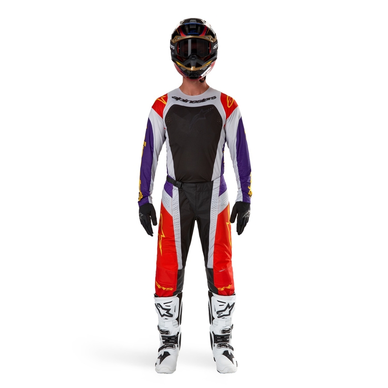 Alpinestars Techstar Ocuri Motorcrossbroek oranje-grijs-paars-geel uitverkoop