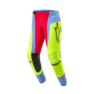 Alpinestars Techstar Ocuri Motorcross Broek Lichtblauw-Fluo Geel-Rood
