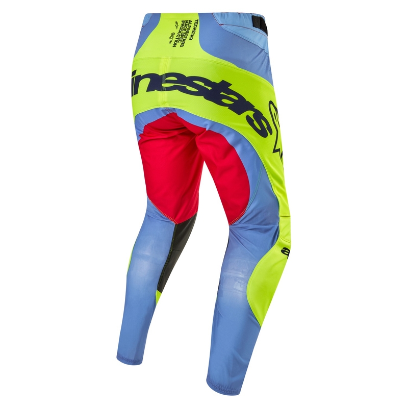 Alpinestars Techstar Ocuri Motorcross Broek Lichtblauw-Fluo Geel-Rood