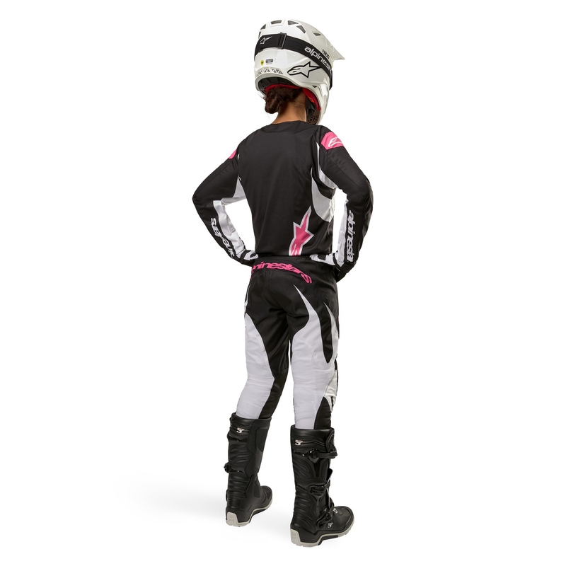 Alpinestars Stella Fluid dames crossbroek zwart-wit