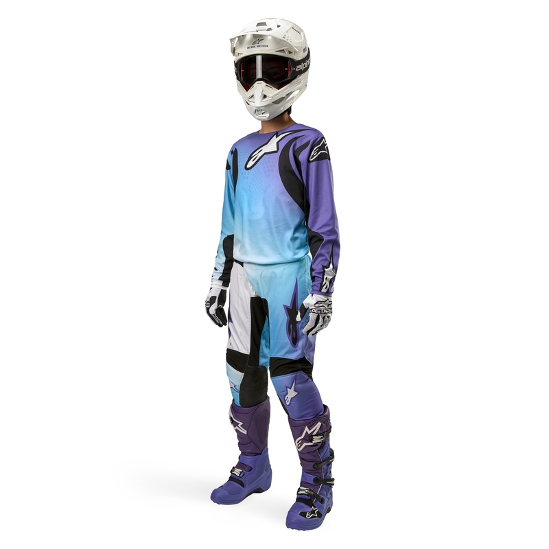 Alpinestars Stella Fluid 2024 dames motorcrossbroek wit en paars