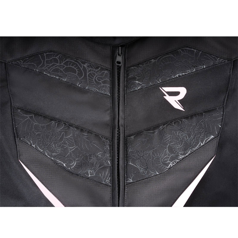 Dames Motorjas Street Racer Rose Zwart Wit