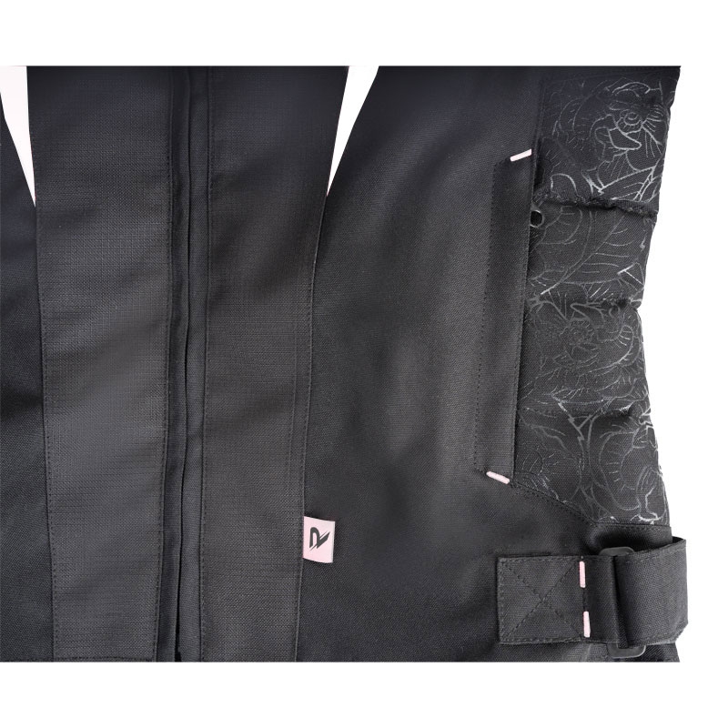 Dames Motorjas Street Racer Rose Zwart Wit