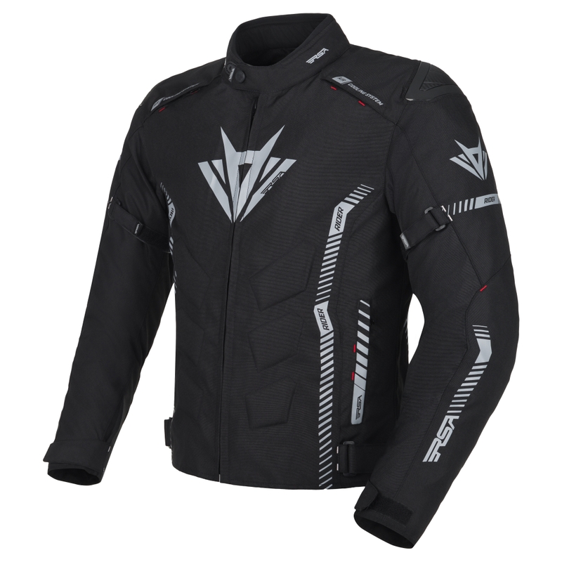 Motorjas RSA Rider zwart-grijs-rood