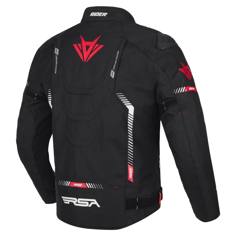 RSA Rider motorjack zwart-wit-rood