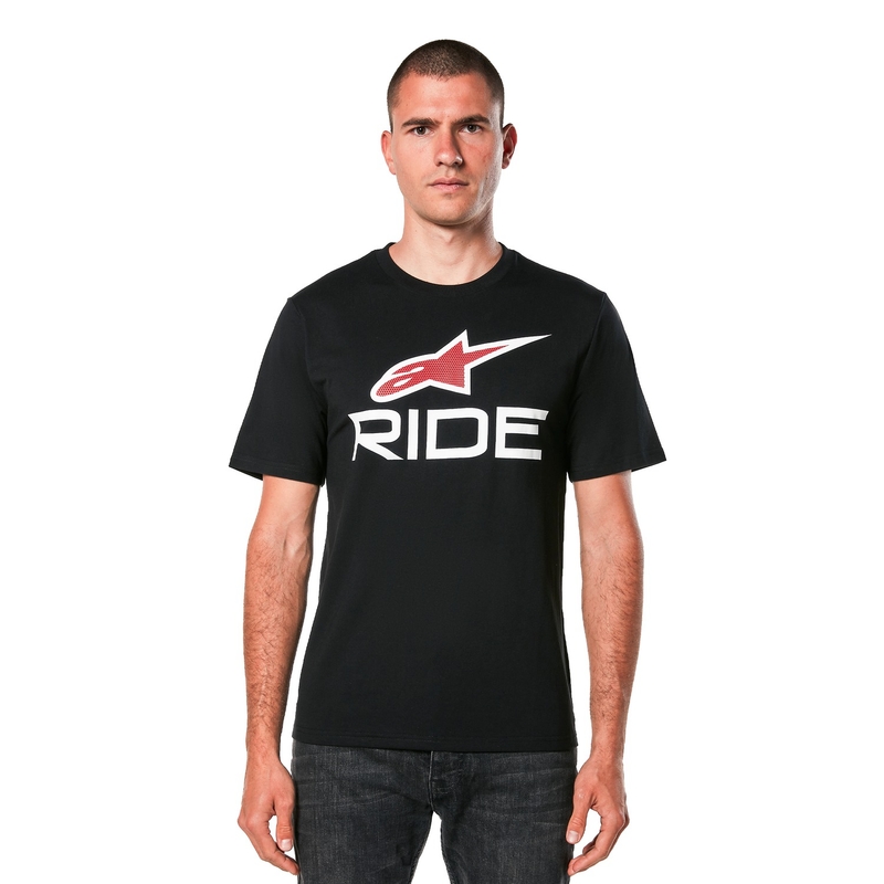 T-shirt Alpinestars Ride 4.0 CSF zwart-wit-rood