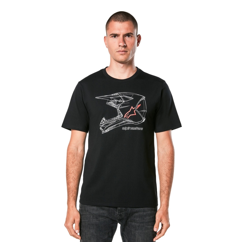 T-shirt Alpinestars MX Helm CSF zwart