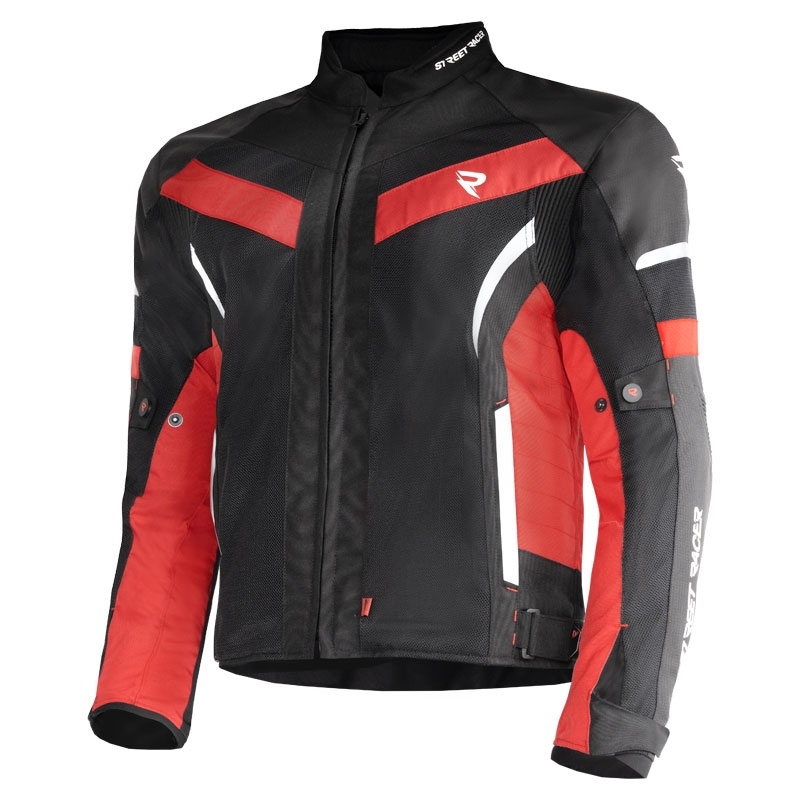 Street Racer Evans Air zwart met rode motorjas