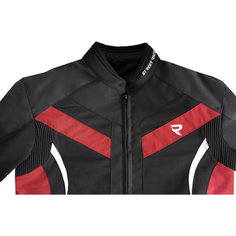 Street Racer Evans Air zwart met rode motorjas