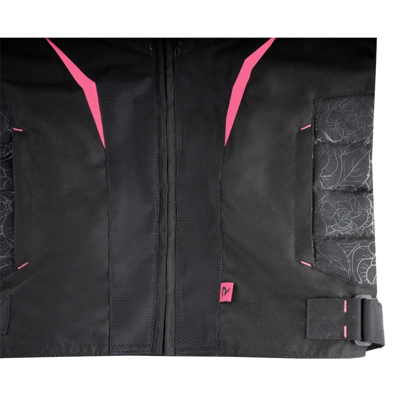 Motorjack voor dames Street Racer Rose Air zwart met roze