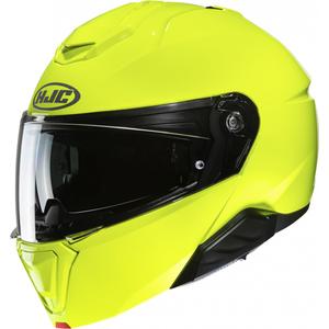 HJC i91 Solid fluogroen opklapbare motorhelm