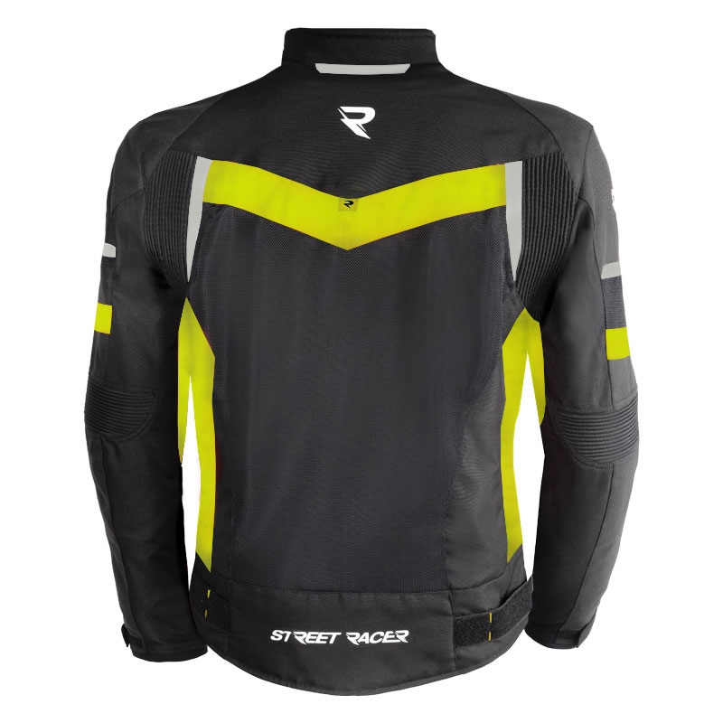 Street Racer Evans Air motorjack zwart-fluogeel