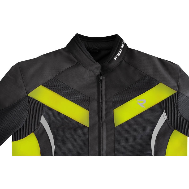 Street Racer Evans Air motorjack zwart-fluogeel