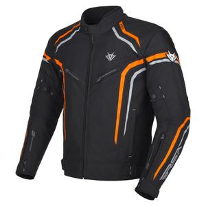Motorjas RSA Compact 2 zwart-grijs-oranje