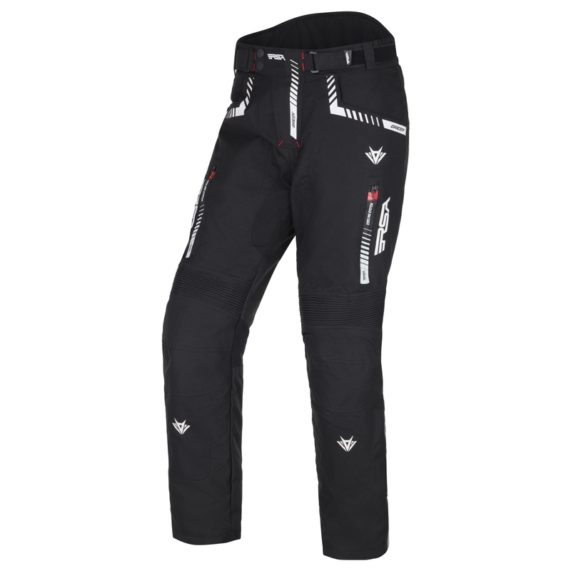 RSA Greby 2 zwart-witte motorbroek