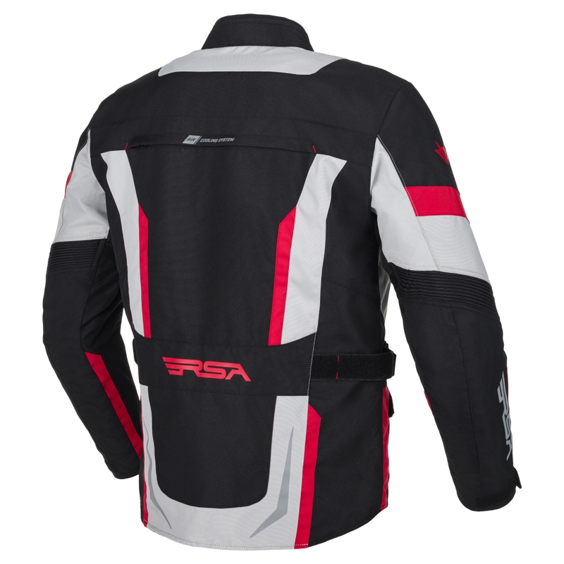 Motorjas RSA EXO 2 zwart-grijs-rood