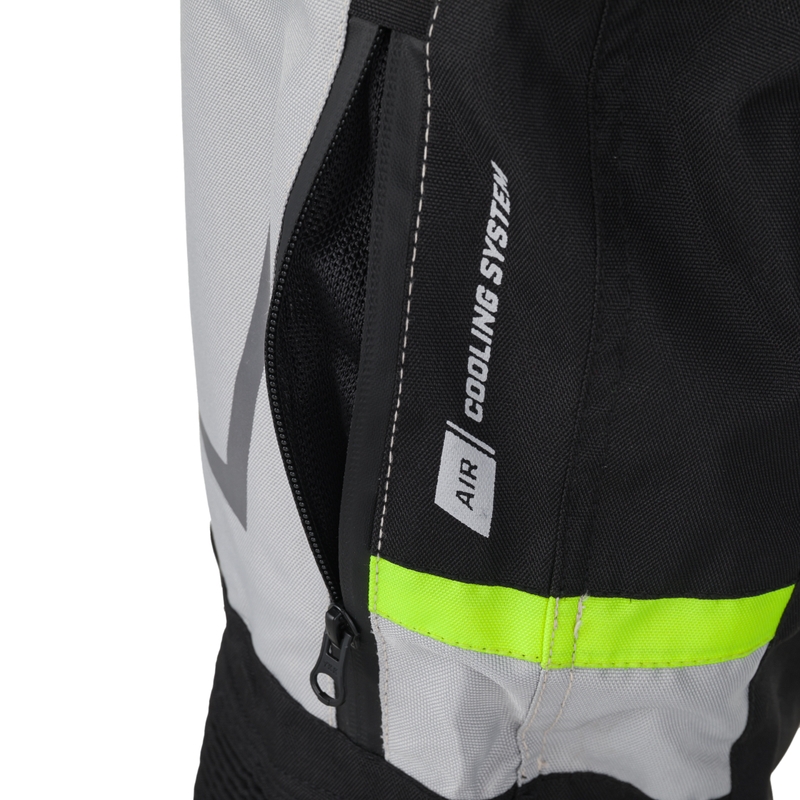 Motorbroek RSA EXO 2 zwart-grijs-fluogeel