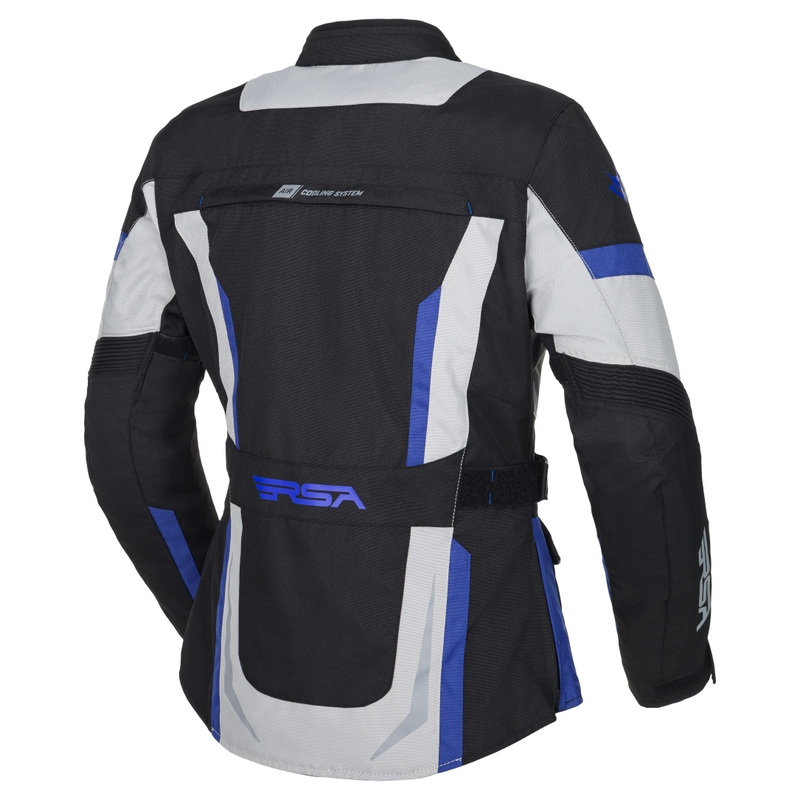 Dames RSA EXO 2 Zwart-Grijs-Blauw Motorjack