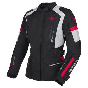 Dames motorjas RSA EXO 2 zwart-grijs-rood