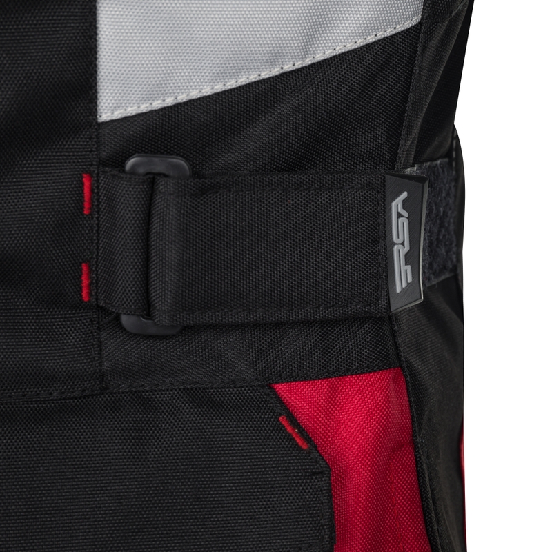 Dames motorjack RSA EXO 2 zwart-grijs-rood
