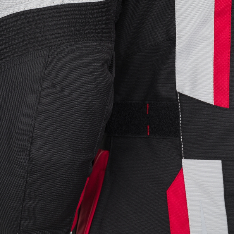 Dames motorjack RSA EXO 2 zwart-grijs-rood