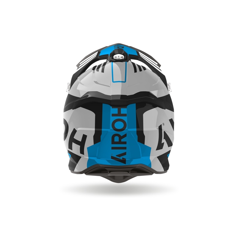 Motorcrosshelm Airoh Strycker Brave 2024 glanzend blauw-grijs uitverkoop